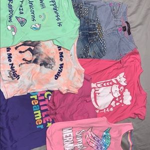 LOT OF GIRLS(kids) SIZE 5/6 SHIRTS,SHORTS,JAMMYS